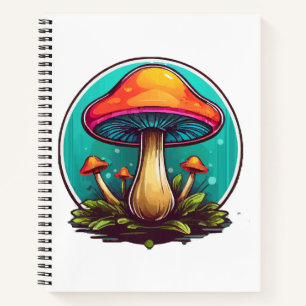 Coloured Magic Mushrooms Notebook