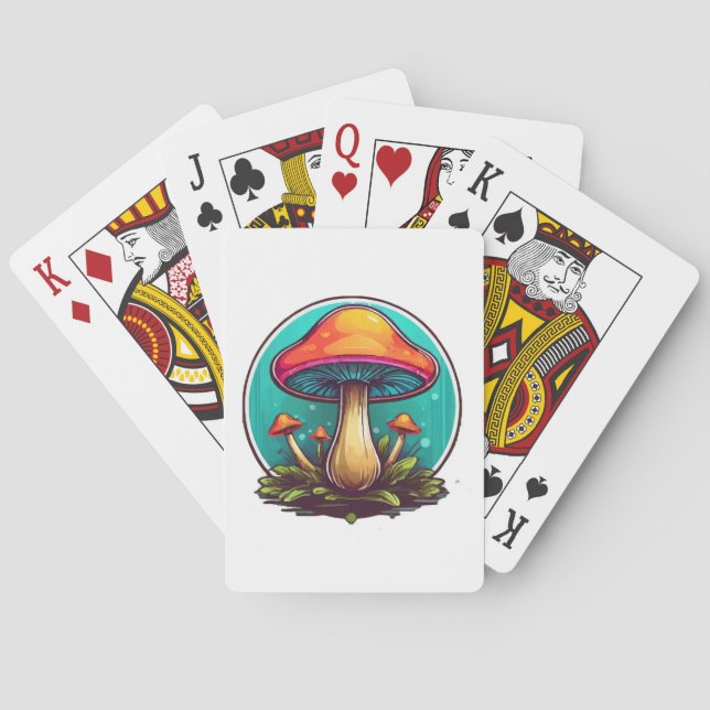 Coloured Magic Mushrooms Playing Cards (Back)
