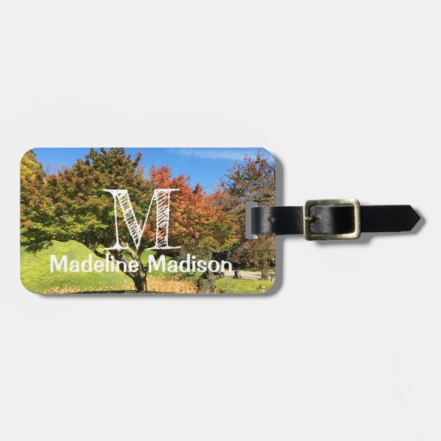 Coloured Maple Tree in Autumn Luggage Tag (Front Horizontal)