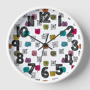 Coloured Mazes Clock