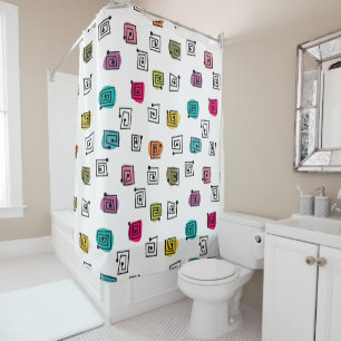 Coloured Mazes Shower Curtain