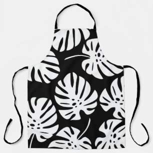 Coloured monstera leaves seamless pattern apron