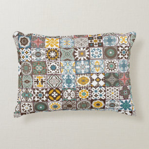Coloured Moroccan tile Decorative Cushion