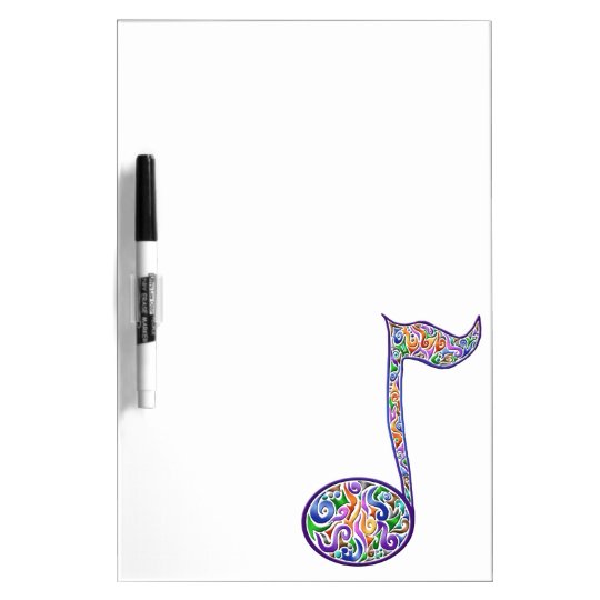 coloured Music Note Dry Erase Board