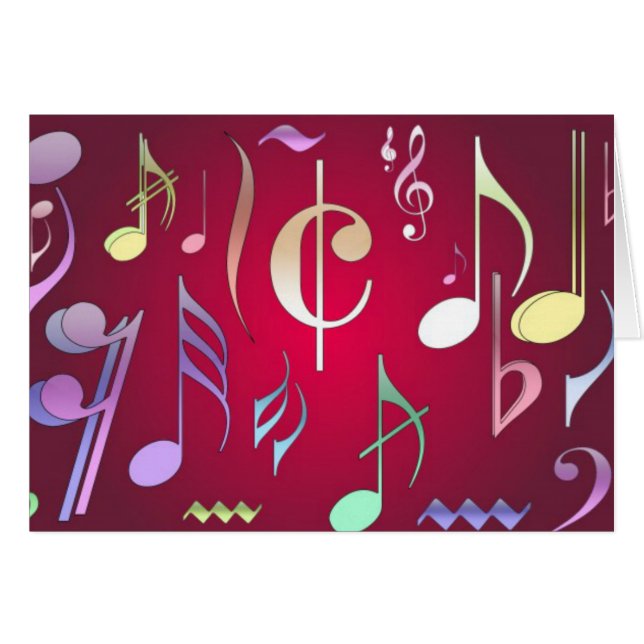 Coloured Musical Notes (Front Horizontal)