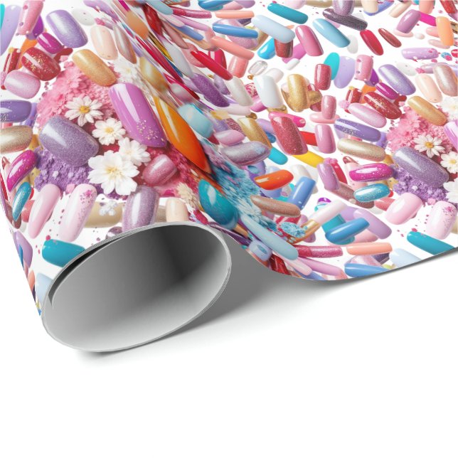 Coloured nails set wrapping paper (Roll Corner)