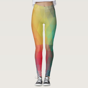 Coloured Neon Glass Pattern Leggings