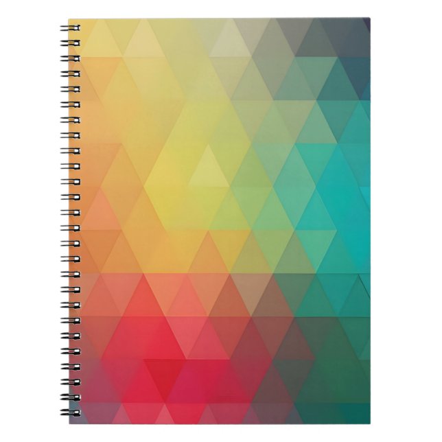 Coloured Neon Glass Pattern Notebook (Front)