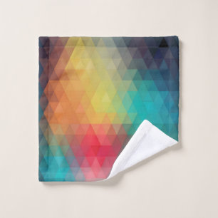 Coloured Neon Glass Pattern Wash Cloth
