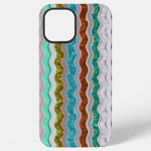 Coloured of wavy stripes resembling snakeskin iPhone 12 pro max case