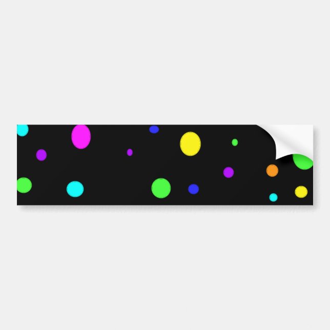 Coloured Orbs-bumper sticker (Front)