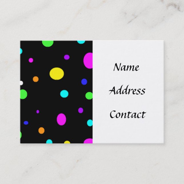 Coloured Orbs-business cards (Front)