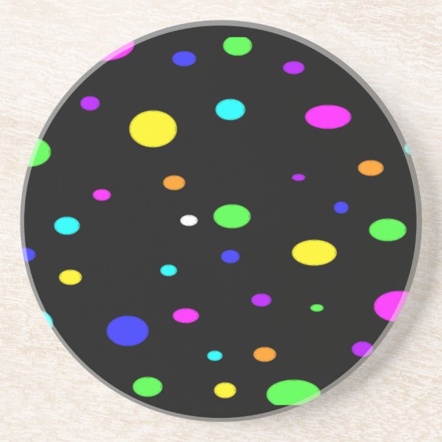 Coloured Orbs-coaster Coaster (Front)
