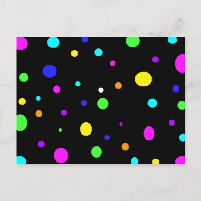 Coloured Orbs-postcard Postcard (Front)