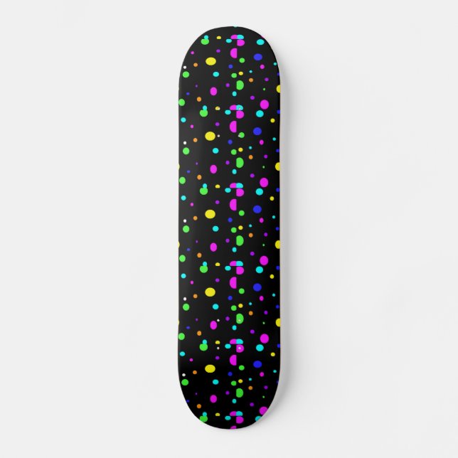 Coloured Orbs-skateboard Skateboard (Front)