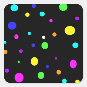 Coloured Orbs-square sticker