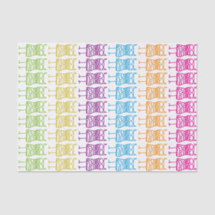 Coloured Owls Tissue Paper