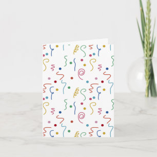 Coloured Party Confetti Pattern Card