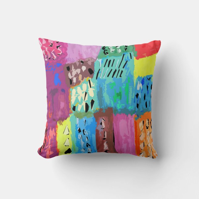 Coloured patches cushion (Front)