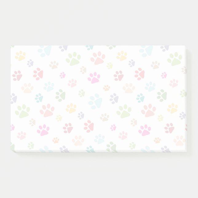 Coloured Paw Prints Design Notes (Front)