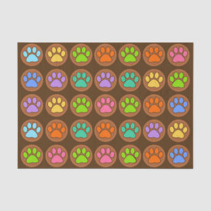 Coloured Paws Tissue Paper
