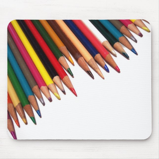 Coloured Pencil Corner Mouse Mat (Front)
