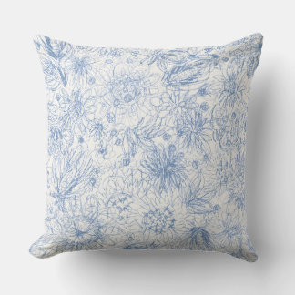 Coloured Pencil Floral Cushion