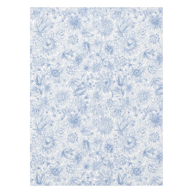 Coloured Pencil Floral Tablecloth (Front)