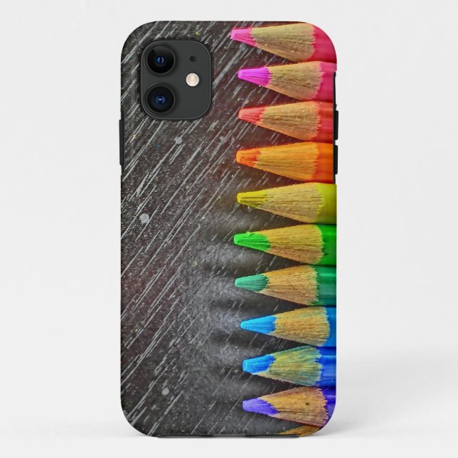 Coloured pencil thin barely there iphone case (Back)
