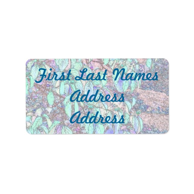 Coloured Pencil Tree Leaves Label (Front)