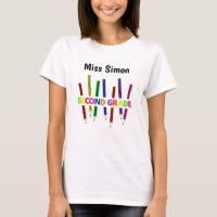 Coloured Pencils 2nd Grade Teacher Woman's T-Shirt