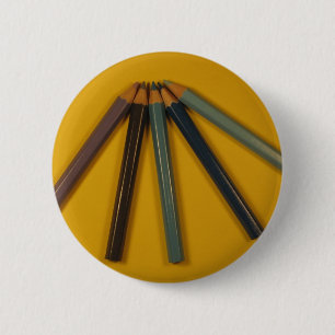 Coloured Pencils 6 Cm Round Badge