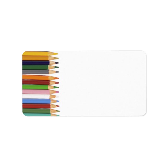 Coloured Pencils Address Labels (Front)