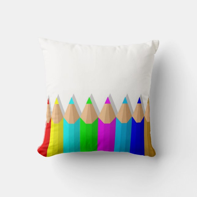 Coloured Pencils American MoJo Pillow (Front)