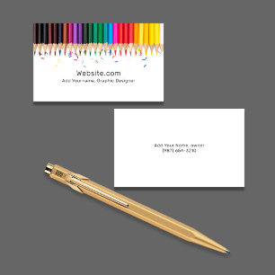 Coloured Pencils and Sprinkles   Artists Business Card
