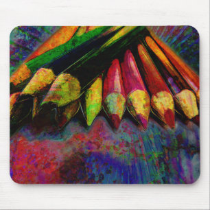 Coloured Pencils Art Supplies Mouse Mat
