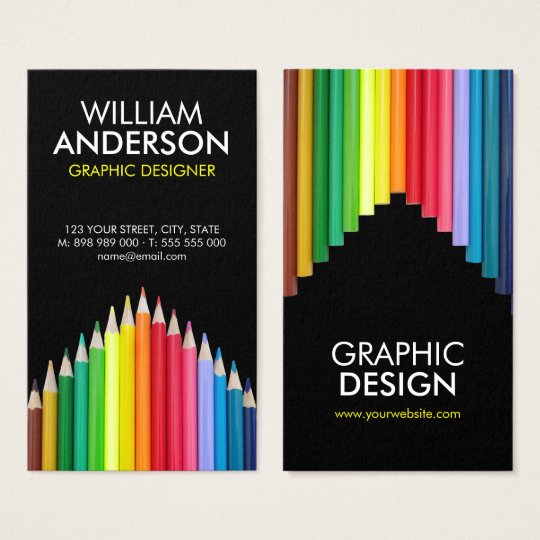 Coloured Pencils Artist Illustrator business card