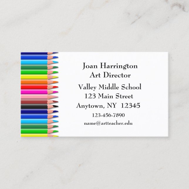 Coloured Pencils Business Card (Front)