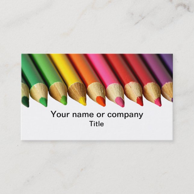 Coloured pencils business cards (Front)