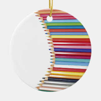 Coloured Pencils Ceramic Tree Decoration