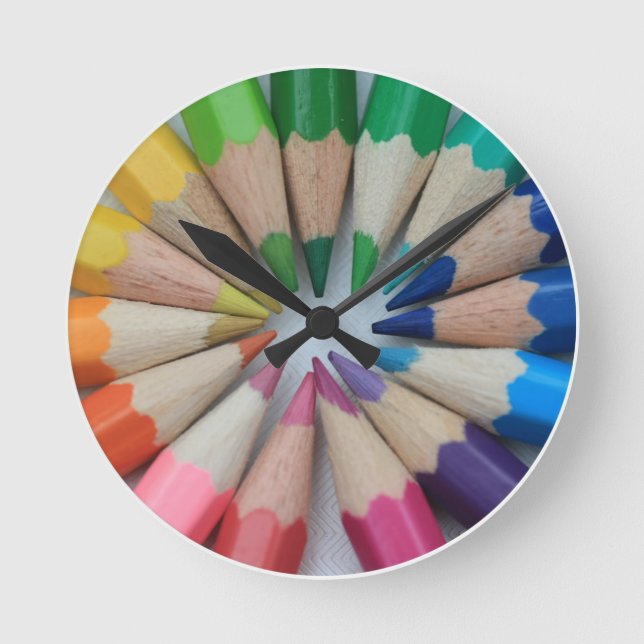 Coloured Pencils clock (Front)