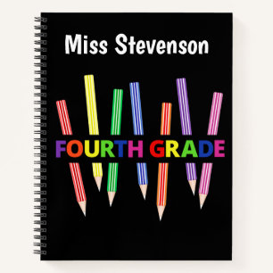 Coloured Pencils Fourth Grade Notebook