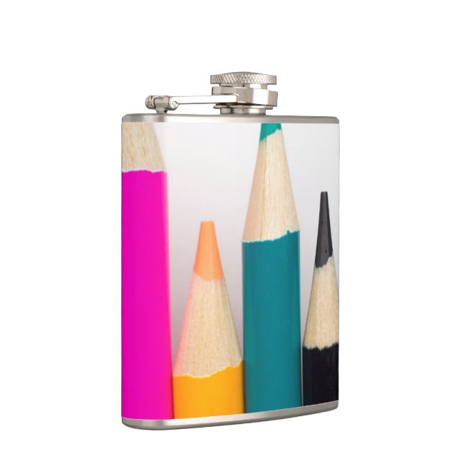 Coloured Pencils Hip Flask (Right)