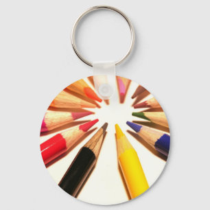 Coloured Pencils Key Ring
