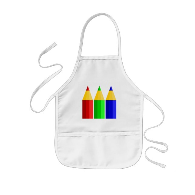 Coloured Pencils Kids Apron (Front)