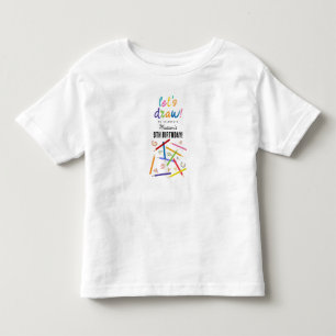 Coloured Pencils Kids Art Kids Birthday Party Toddler T-Shirt