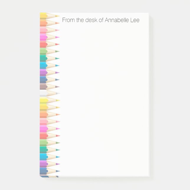 Coloured Pencils Light 3 Post-it Notes (Front)