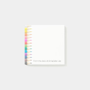 Coloured Pencils Light Post-it Notes