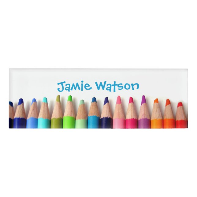 Coloured Pencils Name Tag (Front)