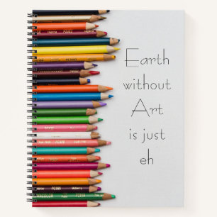 Coloured pencils paint multi-coloured artist Journ Notebook